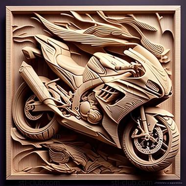 3D модель Kawasaki ZZR400 (STL)